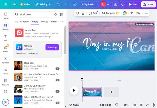 explore category on Canva