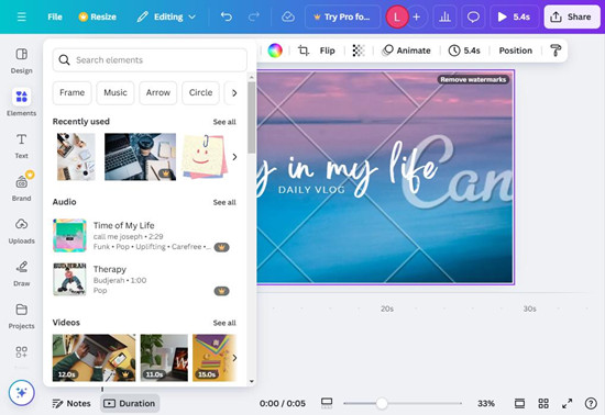 access the audio library